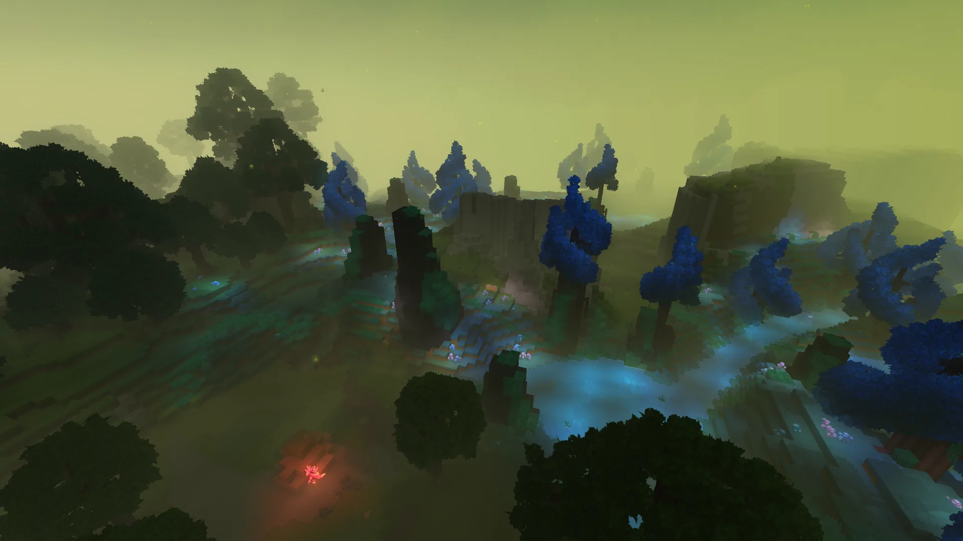 Azure Forest in the Mist