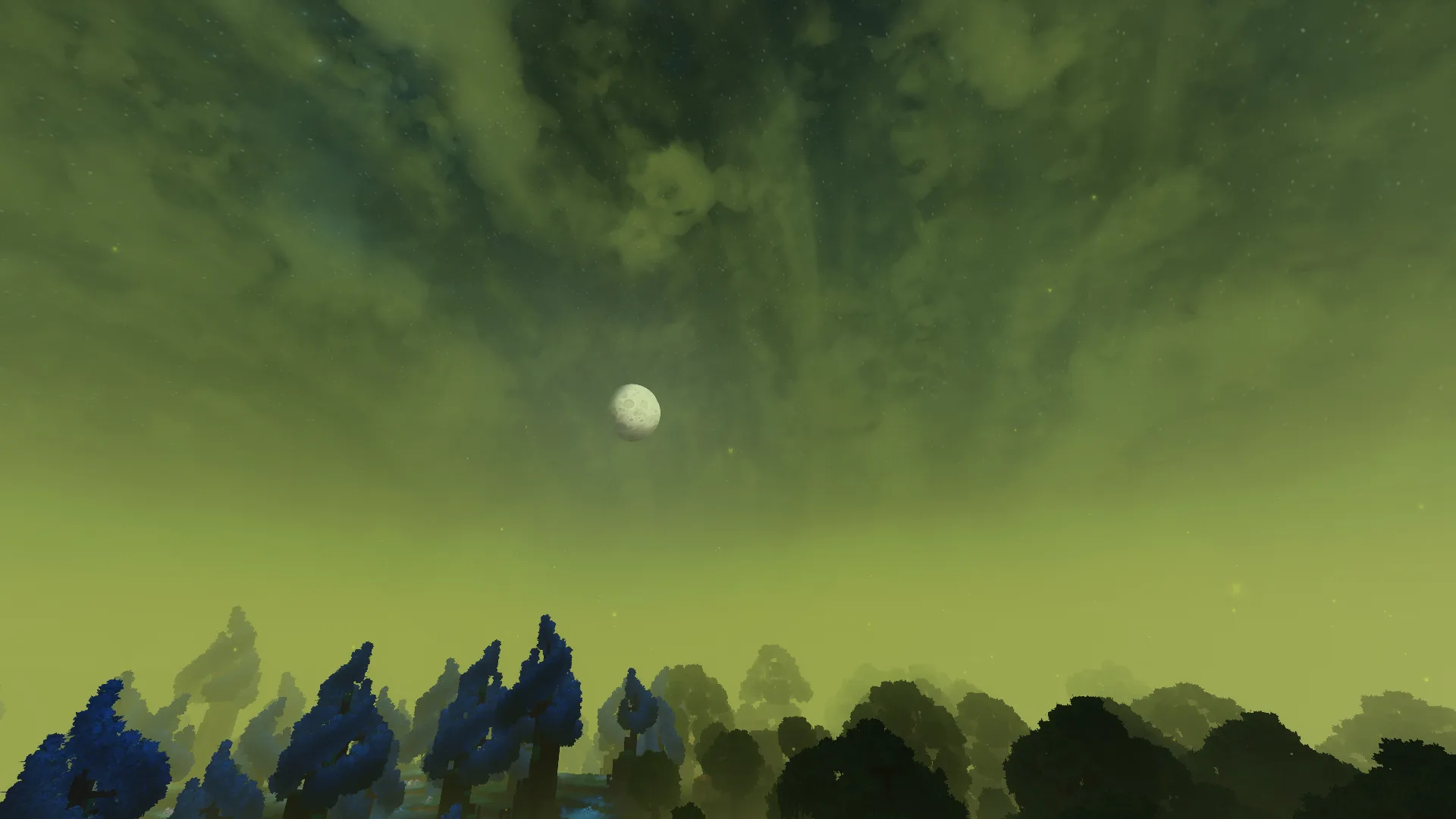 Moon Over the Azure Forest
